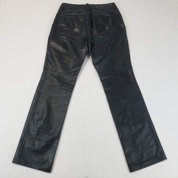 3 PC GAP Leather Boot Cut Pants Womens 28 x 29 Lined 5 Pocket Jeans Style Biker - Picture 7 of 16